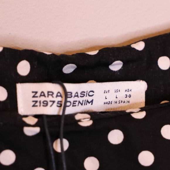 NWT Zara Polka Dot Crop Top Sz L - Picture 4 of 5